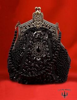 Gothic viktorianische victorian Handtasche Tasche schwarz barock