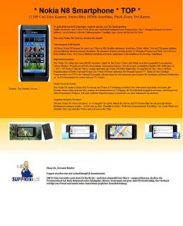 Nokia N8   16 GB   Dunkelgrau (Ohne Simlock) Smartphone * TOP wie Neu