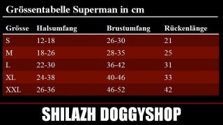 Hundepullover Hundeshirt SUPERMAN Grau S XXL Chihuahua Pudel Schnauzer