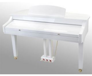 Classic Cantabile GP 500 Digital Flügel E Piano Weiß Hochglanz Set