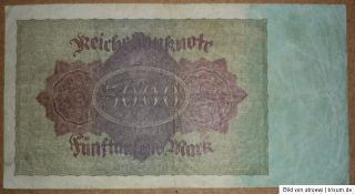 Deutsche Banknote 5.000 Mark von 1922   Fünftausend   BNK56 0113