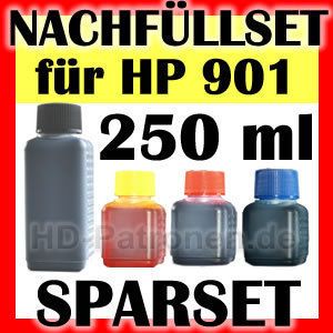 NACHFÜLLSET HP 901 XL OfficeJet 4500 J4550 NACHFÜLLTINTE DRUCKER