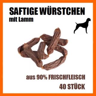 40 Saftige Würstchen mit Lamm für Hunde *MHD* Neu ab 1. 