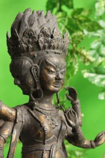 Armige Gottheit Bronze Buddha Asiatika China Tibet