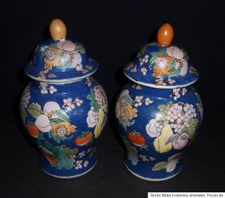 Deckelvasen China Potpourri Vasen Vintage dekorativ Belgien