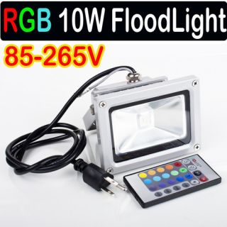 Remote Control 10W RGB LED Flood Light 900LM Outdoor