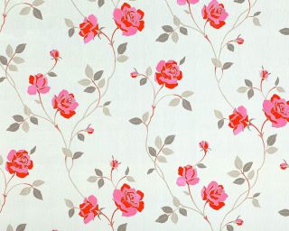 EDEM 913 35 Luxus Blumen Vliestapete Rosen creme weiß grau rot rosa