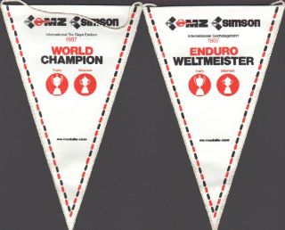 Wimpel   MZ & Simson   International Six Days Enduro 1987 World
