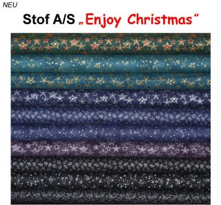 Patchwork Enjoy Christmas 2 Weihnachten Stoff Stoffpaket Stoffrest