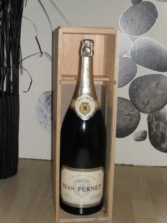 Champagne JEAN PERNET Brut 3 Liter Flasche in schoener Holzverpackung