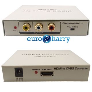Wandelt ein HDMI Signal in ein CVBS Signal (480i, 576i) mit FL/FR