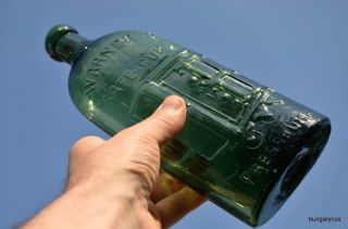 Antique Green Warner’s Safe Cure Bottle Pressburg