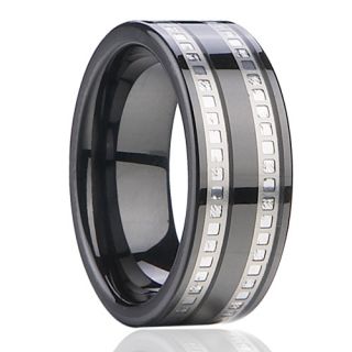 Elegante Ring aus Keramik   TITAN u. Silber *****