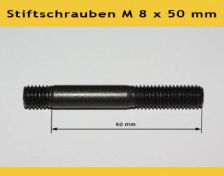 Stück M 8 x 50 mm Stehbolzen Stiftschrauben Turboladerabgaskümmer