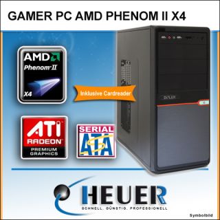 Gamer PC AMD Phenom II X4 955/HD5770/1TB HDD/4GB RAM