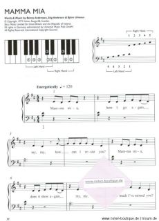 Klavier Noten  ABBA (Easiest 5 Finger Collection) sehr leicht
