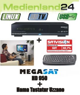 Megasat HD 950 HDTV Sat Receiver Linux + Hama Uzzano Tastatur