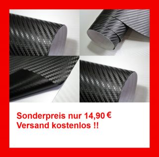 Wrapping Folie Carbon 3D schwarz Klebefolie 200 x 152 Carbonfolie