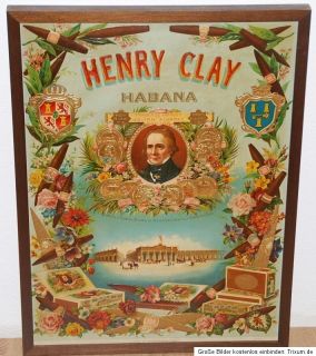 Plakat Lithografie um 1900 HENRY CLAY HABANA Zigarren Lith
