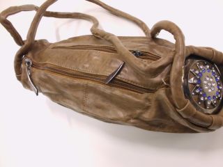 braune Damen Handtasche 30x12cm Schultertasche Damenhandtasche aus
