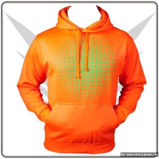 FancyBeast Clubwear Hoodie Sweat Jacke Kapuze Neon Orange M L XL XXL