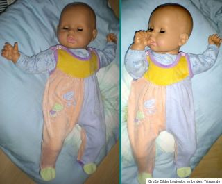 große Zapf Babypuppe 62 cm Puppe + Plüschlöwe + Markenbabykleidung
