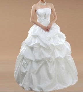 Prunkvolles Hochzeitskleid weiß gestuft Cinderella Stil Gr. S