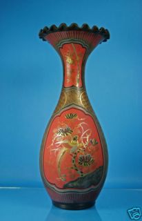 Arita oder Nagoya Porzellan Vase Lackmalerei Meiji Zeit