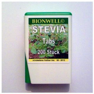 Stevia Tabs 200 Stück PET Spender Tester Bionwell ©