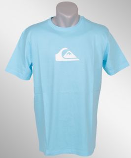 Quiksilver Mountain Waves Tee T Shirt hellblau Logo NEU