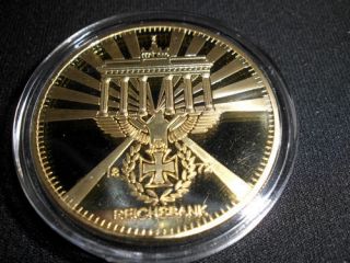 Reichsbank 1872 Eisernes Kreuz 999/1000 Gold, vergoldet