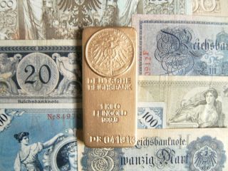 Reichsbank Goldbarren 1 Kilo Feingold 999.9 Kaiserreich Reichsadler