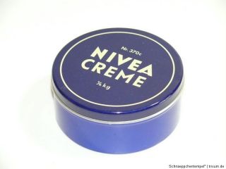 P906 } Alte NIVEA Creme Blechdose aus Hamburg Nr. 370c 1/4 kg