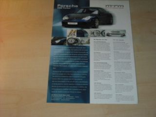 20203) Porsche 911 996 urbo mtm Prospekt 2002