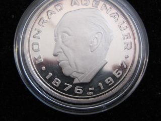 Silber 999 Gedenkmedaille Konrad Adenauer PP