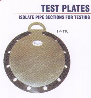 Pipeline Products TP 110 10 Class 150 Flange Test Plate, Zinc Plated