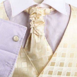 Beige Checkered Formal Vest For Men Gift Idea With Match