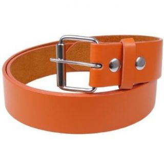 Orange Leather Belt   X Large Clothing