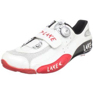 Lake Mens CX401 Cycling Shoe,White/Red,5 M US Shoes