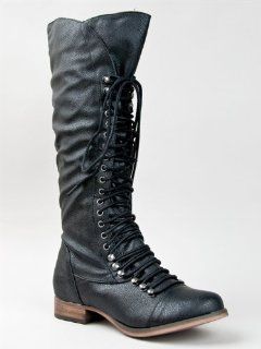 Military Style Lace Up Knee High Combat Fighting Boot ZOOSHOO Shoes