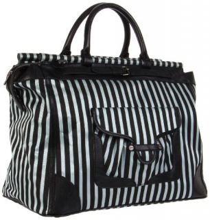 Sydney Love Stripe Collection Weekender,Silver/Black,One Size Shoes