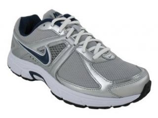 NIKE DART 9 RUNNING SHOES 10 (MTLLC SILVER/MID NVY/BLACK/WHITE): Shoes