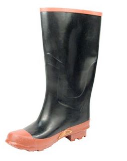 Rothco Rubber Knee Boots, Black/Orange, Size 9 Shoes