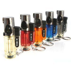 Windproof Triple Jet Flame Torch Cigar Lighter in Assorted