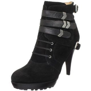  Nine West Womens Donley Bootie,Black/Black Suede,5.5 M US: Shoes