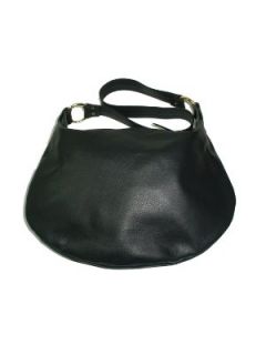 Leather Smaller Hobo Sling Handbag in Black Made in the