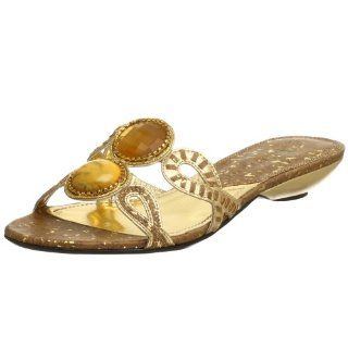 J.Renee Womens Twila Slide,Cork/Gold,6.5 W Shoes