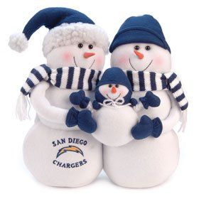 San Diego Chargers Table Top Snow Family Show Off Your