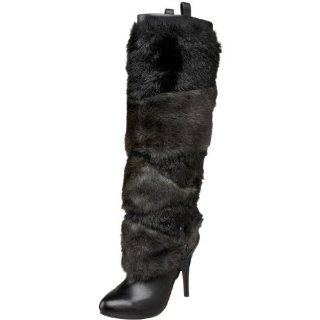 Faux Fur Obelize Boot,Black Fur/Leather,10 M US Guess Shoes Shoes
