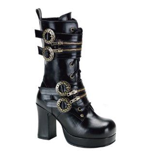 shoes display on website black lace up steampunk boot 11